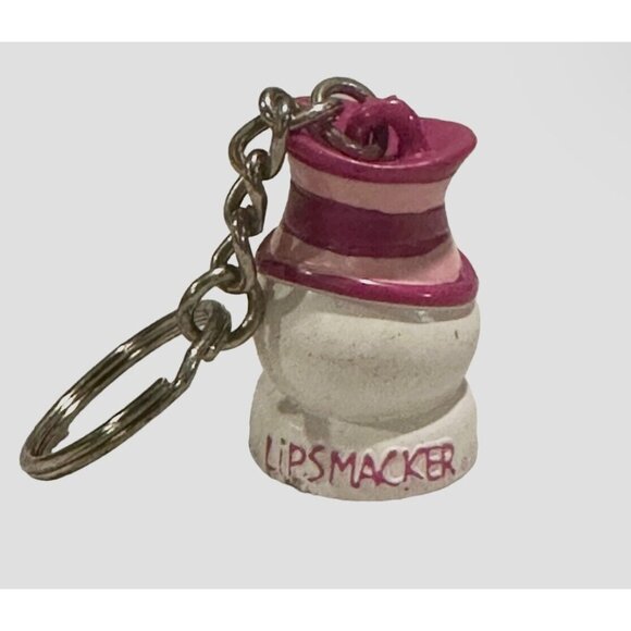 Vintage Holiday Snowman Bonne Bell Lip Smacker Keychain Balm Topper Bubble Font - Picture 2 of 2